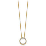 True Origin 14k 1/4 carat Lab Grown Diamond VS DEF 18 inch Eternity Pendant Necklace