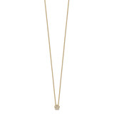 True Origin 14k 1/4 carat Lab Grown Diamond VS DEF 18 inch Floral Pendant Necklace
