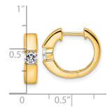 True Origin 14k 1/4 carat Lab Grown Diamond VS DEF Hinged Hoop Earrings