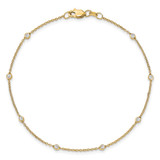 True Origin 14k 1/6 carat Lab Grown Diamond VS+ F+ Eight Station 8 inch Bracelet