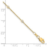 True Origin 14k 1/6 carat Lab Grown Diamond VS+ F+ Seven Station 7 inch Bracelet