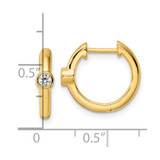 True Origin 14k 1/8 carat Lab Grown Diamond VS DEF Hinged Hoop Earrings