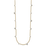 True Origin 14k 2 1/10 carat Lab Grown Diamond VS DEF Ten Station 16 inch Necklace