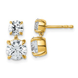 True Origin 14k 2 7/8 carat Lab Grown Diamond VS DEF Post Dangle Earrings
