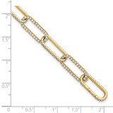 True Origin 14k 3 1/2 carat Lab Grown Diamond VS+ F+ 7 inch Link Bracelet with a 1 inch extension