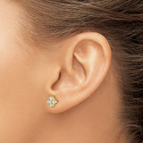 True Origin 14k 3/4 carat Lab Grown Diamond VS DEF Bloom Floral Post Earrings
