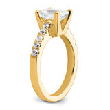 True Origin 14K 3/8 carat Lab Grown Diamond VS  D E F  Semi Mount Emerald Engagement Ring - RM-56BC61E4-5961