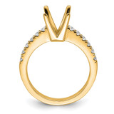 True Origin 14K 3/8 carat Lab Grown Diamond VS  D E F  Semi Mount Princess Engagement Ring - RM-3A0B86CD-7320