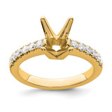 True Origin 14K 3/8 carat Lab Grown Diamond VS  D E F  Semi Mount Princess Engagement Ring - RM-3A0B86CD-7320