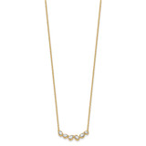 True Origin 14k 3/8 carat Lab Grown Diamond VS DEF 18 inch Fashion Bar Necklace