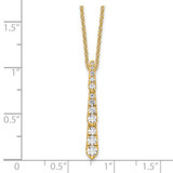 True Origin 14k 3/8 carat Lab Grown Diamond VS DEF 18 inch Vertical Slide Necklace
