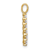 True Origin 14k 3/8 carat Lab Grown Diamond VS DEF Alphabet A Pendant