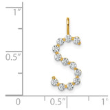 True Origin 14k 3/8 carat Lab Grown Diamond VS DEF Alphabet S Pendant