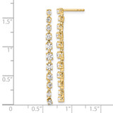 True Origin 14k 3/8 carat Lab Grown Diamond VS DEF Post Dangle Earrings