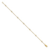 True Origin 14k 3/8 carat Lab Grown Diamond VS+ F+ Seven Station 7 inch Bracelet