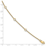 True Origin 14k 3/8 carat Lab Grown Diamond VS+ F+ Seven Station 7 inch Bracelet