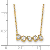 True Origin 14k 5/8 carat Lab Grown Diamond VS DEF 18 inch Fashion Bar Necklace