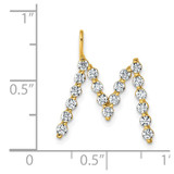 True Origin 14k 5/8 carat Lab Grown Diamond VS DEF Alphabet M Pendant