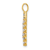True Origin 14k 5/8 carat Lab Grown Diamond VS DEF Alphabet N Pendant