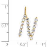 True Origin 14k 5/8 carat Lab Grown Diamond VS DEF Alphabet N Pendant