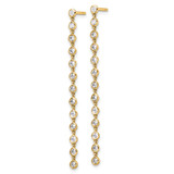 True Origin 14K 5/8 carat Lab Grown Diamond VS DEF Graduated Dangle Post Earring