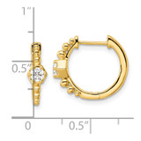 True Origin 14k 5/8 carat Lab Grown Diamond VS DEF Hinged Hoop Earrings - EM-5D657A84-1749