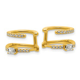 True Origin 14k 5/8 carat Lab Grown Diamond VS DEF Hinged Hoop Earrings - EM-70124CD6-9350