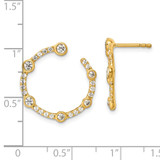 True Origin 14k 7/8 carat Lab Grown Diamond VS DEF Circular Post Earrings
