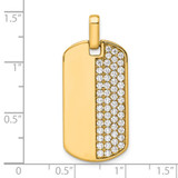 True Origin 14K Men's 1 carat Lab Grown Diamond VS D E F  Dog Tag Pendant - PM-FF9C5718-8558