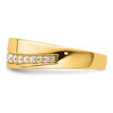 True Origin 14k Men's 3/8 carat Lab Grown Diamond VS D E F Band