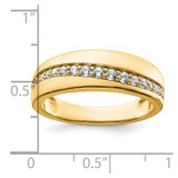 True Origin 14k Men's 3/8 carat Lab Grown Diamond VS D E F Band