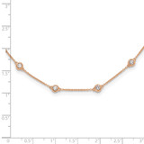 True Origin 14k Rose Gold 1 1/3 carat Lab Grown Diamond VS+ F+ Twenty Station 20 inch Necklace