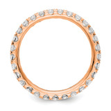 True Origin 14K Rose Gold 1 carat Lab Grown Diamond VS  D E F  Size 4 Eternity Ring
