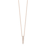 True Origin 14k Rose Gold 1 carat Lab Grown Diamond VS DEF 18 inch Hearts Pendant Necklace