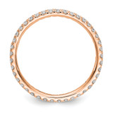 True Origin 14k Rose Gold 1/2 carat Lab Grown Diamond VS  D E F  Size 7 Eternity Band