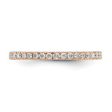 True Origin 14k Rose Gold 1/2 carat Lab Grown Diamond VS  D E F  Size 7 Eternity Band