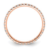 True Origin 14k Rose Gold 1/2 carat Lab Grown Diamond VS  D E F  Size 8 Eternity Band