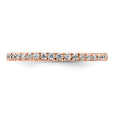 True Origin 14k Rose Gold 1/2 carat Lab Grown Diamond VS  D E F  Size 8 Eternity Band