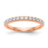 True Origin 14K Rose Gold 1/2 carat Lab Grown Diamond VS  D E F  Wedding Band