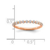 True Origin 14k Rose Gold 1/2 carat Lab Grown Diamond VS D E F Band