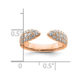 True Origin 14k Rose Gold 3/4 carat Lab Grown Diamond VS  D E F  Fancy Band