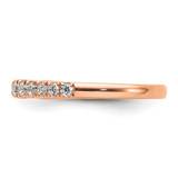 True Origin 14k Rose Gold 3/8 carat Lab Grown Diamond VS D E F Fancy Band