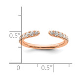 True Origin 14k Rose Gold 3/8 carat Lab Grown Diamond VS D E F Fancy Band