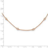 True Origin 14k Rose Gold 3/8 carat Lab Grown Diamond VS+ F+ Sixteen Station 16 inch Necklace