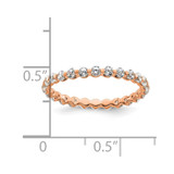 True Origin 14k Rose Gold 7/8 carat Lab Grown Diamond VS D E F Eternity Band - ET-30A06F4C-6212