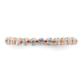 True Origin 14k Rose Gold 7/8 carat Lab Grown Diamond VS D E F Eternity Band - ET-C3687F69-3021