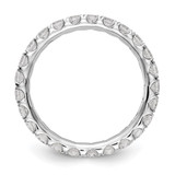 True Origin 14K White Gold 1 1/2 carat Lab Grown Diamond VS  D E F  Size 4 Eternity Ring