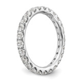 True Origin 14K White Gold 1 1/2 carat Lab Grown Diamond VS  D E F  Size 8 Eternity Ring
