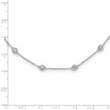 True Origin 14k White Gold 1 1/3 carat Lab Grown Diamond VS+ F+ Twenty Station 20 inch Necklace