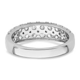 True Origin 14k White Gold 1 1/4 carat Lab Grown Diamond VS DEF Double Row Band